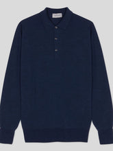 Load image into Gallery viewer, Mens John Smedley Merino Shirt Neck – Midnight