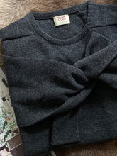 Load image into Gallery viewer, Mens Lambswool Crew Neck – Charcoal