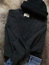 Load image into Gallery viewer, Mens Lambswool V-Neck – Charcoal