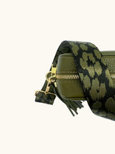 Load image into Gallery viewer, Tassel Bag Olive Cheetah Strap