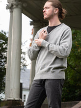 Load image into Gallery viewer, Mens Lambswool V-Neck – Flannel