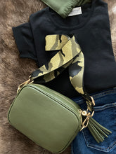 Load image into Gallery viewer, Tassel Bag Olive Camo Strap