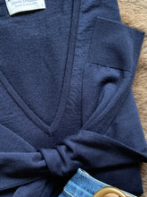 Load image into Gallery viewer, Ladies John Smedley Merino V-Neck - Midnight
