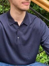 Load image into Gallery viewer, Mens John Smedley Merino Shirt Neck – Midnight