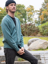 Load image into Gallery viewer, Mens Lambswool Cardigan – Lovat