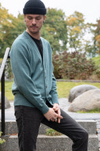 Load image into Gallery viewer, Mens Lambswool Cardigan – Lovat