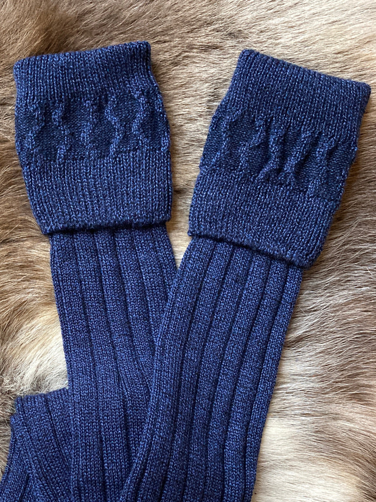 Blue kilt socks clearance