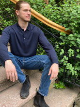 Load image into Gallery viewer, Mens John Smedley Merino Shirt Neck – Midnight