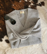 Load image into Gallery viewer, Mens Lambswool V-Neck – Flannel