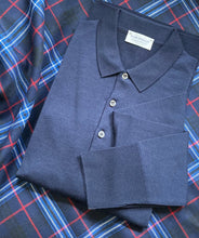 Load image into Gallery viewer, Mens John Smedley Merino Shirt Neck – Midnight