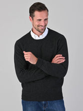 Load image into Gallery viewer, Mens Lambswool Crew Neck – Charcoal