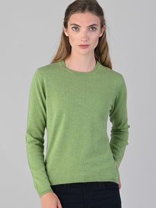 Ladies Cashmere Crew Neck - Foliage