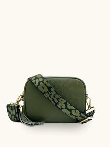 Tassel Bag Olive Cheetah Strap