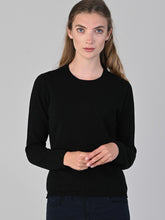Load image into Gallery viewer, Ladies Cashmere Crew Neck - Black