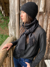 Load image into Gallery viewer, Lambswool Scarf - Black