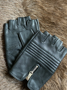 Dents Ladies Fingerless Gloves-Black