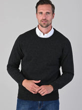 Load image into Gallery viewer, Mens Lambswool Crew Neck – Charcoal