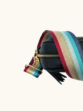 Load image into Gallery viewer, Tassel Bag Black Rainbow Strap
