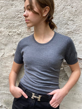 Load image into Gallery viewer, Ladies Cotton John Smedley T-Shirt Charcoal