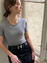 Load image into Gallery viewer, Ladies Cotton John Smedley T-Shirt Silver