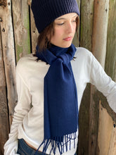 Load image into Gallery viewer, Lambswool Scarf - Navy