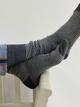 Load image into Gallery viewer, Egyptian Cotton Sock Dark Grey Mix