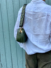 Load image into Gallery viewer, Tassel Bag Olive Cheetah Strap