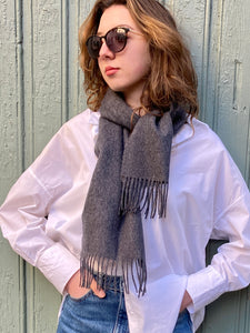 Lambswool Scarf - Charcoal