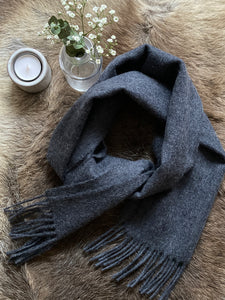 Lambswool Scarf - Charcoal