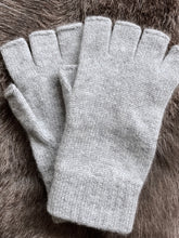 Load image into Gallery viewer, Cashmere Fingerless Gloves - Silver