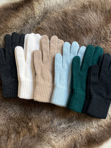 Cashmere Gloves - Dark Natural