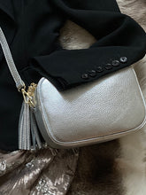 Load image into Gallery viewer, Tassel Bag Silver Rainbow Strap