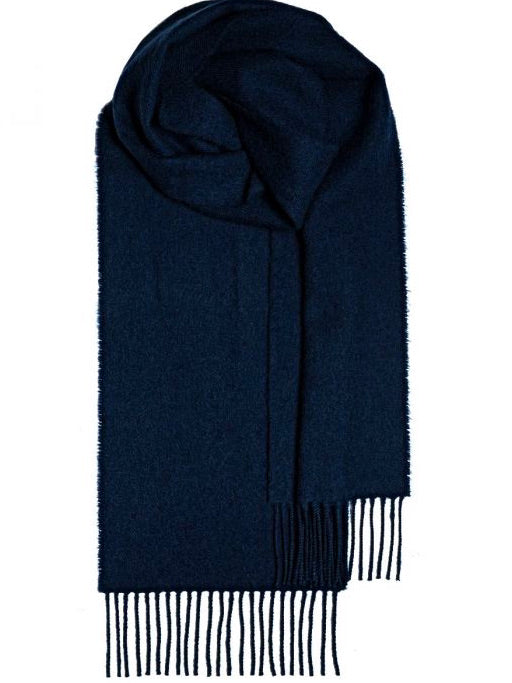 Lambswool Scarf - Navy