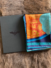 Load image into Gallery viewer, Furious Goose Earth Red Silk Scarf.