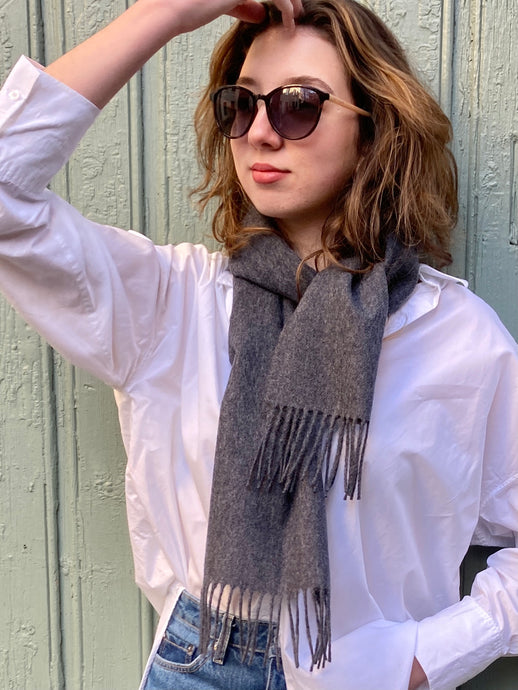 Lambswool Scarf - Charcoal