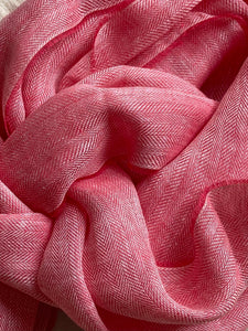 Linen Scarf - Coral