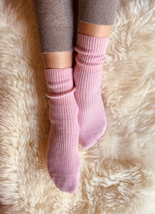 William Lockie Cashmere Socks - Pink